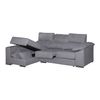 Sofa Chaise Longue Hela Reversible Gris Perla 4 Plazas 265x150 Cm Tanuk