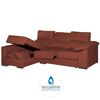 Sofa Chaise Longue Hela Reversible Rojo 4 Plazas 265x150 Cm Tanuk