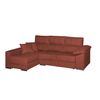 Sofa Chaise Longue Hela Reversible Rojo 4 Plazas 265x150 Cm Tanuk