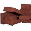 Sofa Chaise Longue Hela Reversible Rojo 4 Plazas 265x150 Cm Tanuk