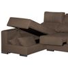 Sofa Chaise Longue Hela Reversible Chocolate 4 Plazas 265x150 Cm Tanuk