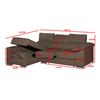 Sofa Chaise Longue Hela Reversible Chocolate 4 Plazas 265x150 Cm Tanuk