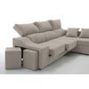 Sofa Chaise Longue Loki Derecha Caoba Tejido Con Sistema Acualine Y Desenfundable 4 Plazas 225x150 Cm Tanuk