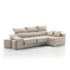 Sofa Chaise Longue Loki Derecha Arena Tejido Con Sistema Acualine Y Desenfundable 4 Plazas 225x150 Cm Tanuk