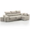 Sofa Chaise Longue Loki Derecha Arena Tejido Con Sistema Acualine Y Desenfundable 4 Plazas 225x150 Cm Tanuk