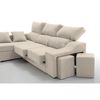 Sofa Chaise Longue Loki Izquierda Arena Tejido Con Sistema Acualine Y Desenfundable 4 Plazas 225x150 Cm Tanuk