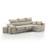 Sofa Chaise Longue Loki Derecha Beige Tejido Con Sistema Acualine Y Desenfundable 4 Plazas 225x150 Cm Tanuk