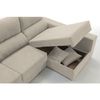 Sofa Chaise Longue Loki Derecha Beige Tejido Con Sistema Acualine Y Desenfundable 4 Plazas 225x150 Cm Tanuk