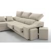 Sofa Chaise Longue Loki Izquierda Beige Tejido Con Sistema Acualine Y Desenfundable 4 Plazas 225x150 Cm Tanuk