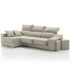 Sofa Chaise Longue Loki Izquierda Beige Tejido Con Sistema Acualine Y Desenfundable 4 Plazas 225x150 Cm Tanuk