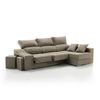 Sofa Chaise Longue Loki Derecha Mink Tejido Con Sistema Acualine Y Desenfundable 4 Plazas 225x150 Cm Tanuk