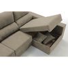 Sofa Chaise Longue Loki Derecha Mink Tejido Con Sistema Acualine Y Desenfundable 4 Plazas 225x150 Cm Tanuk