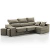 Sofa Chaise Longue Loki Derecha Mink Tejido Con Sistema Acualine Y Desenfundable 4 Plazas 225x150 Cm Tanuk