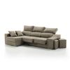 Sofa Chaise Longue Loki Izquierda Mink Tejido Con Sistema Acualine Y Desenfundable 4 Plazas 225x150 Cm Tanuk