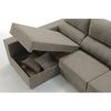 Sofa Chaise Longue Loki Izquierda Marron Tejido Con Sistema Acualine Y Desenfundable 4 Plazas 225x150 Cm Tanuk