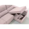 Sofa Chaise Longue Loki Derecha Salmon Tejido Con Sistema Acualine Y Desenfundable 4 Plazas 225x150 Cm Tanuk