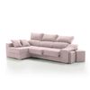 Sofa Chaise Longue Loki Izquierda Salmon Tejido Con Sistema Acualine Y Desenfundable 4 Plazas 225x150 Cm Tanuk