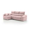 Sofa Chaise Longue Loki Izquierda Salmon Tejido Con Sistema Acualine Y Desenfundable 4 Plazas 225x150 Cm Tanuk