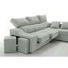 Sofa Chaise Longue Loki Derecha Jade Tejido Con Sistema Acualine Y Desenfundable 4 Plazas 225x150 Cm Tanuk