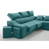 Sofa Chaise Longue Loki Derecha Turquesa Tejido Con Sistema Acualine Y Desenfundable 4 Plazas 225x150 Cm Tanuk