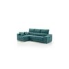 Sofa Chaise Longue Loki Izquierda Turquesa Tejido Con Sistema Acualine Y Desenfundable 4 Plazas 225x150 Cm Tanuk