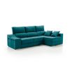 Sofa Chaise Longue Loki Derecha Esmeralda Tejido Con Sistema Acualine Y Desenfundable 4 Plazas 225x150 Cm Tanuk