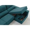 Sofa Chaise Longue Loki Derecha Esmeralda Tejido Con Sistema Acualine Y Desenfundable 4 Plazas 225x150 Cm Tanuk