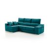 Sofa Chaise Longue Loki Izquierda Esmeralda Tejido Con Sistema Acualine Y Desenfundable 4 Plazas 225x150 Cm Tanuk