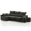 Sofa Chaise Longue Loki Izquierda Negro Tejido Con Sistema Acualine Y Desenfundable 4 Plazas 225x150 Cm Tanuk
