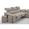 Sofa Chaise Longue Kvasir Derecha Caoba Tejido Con Sistema Acualine 4 Plazas 260x150 Cm Tanuk