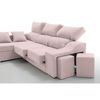 Sofa Chaise Longue Kvasir Izquierda Salmon Tejido Con Sistema Acualine 4 Plazas 260x150 Cm Tanuk