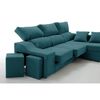 Sofa Chaise Longue Kvasir Derecha Esmeralda Tejido Con Sistema Acualine 4 Plazas 260x150 Cm Tanuk