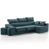 Sofa Chaise Longue Kvasir Derecha Esmeralda Tejido Con Sistema Acualine 4 Plazas 260x150 Cm Tanuk