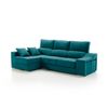 Sofa Chaise Longue Kvasir Izquierda Esmeralda Tejido Con Sistema Acualine 4 Plazas 260x150 Cm Tanuk