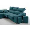 Sofa Chaise Longue Kvasir Izquierda Esmeralda Tejido Con Sistema Acualine 4 Plazas 260x150 Cm Tanuk