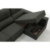 Sofa Chaise Longue Kvasir Derecha Negro Tejido Con Sistema Acualine 4 Plazas 260x150 Cm Tanuk