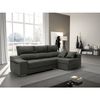 Sofa Chaise Longue Kvasir Derecha Negro Tejido Con Sistema Acualine 4 Plazas 260x150 Cm Tanuk