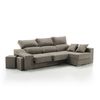 Sofa Chaise Longue Sultan Derecha Marron 4 Plazas 260x150 Cm Tanuk