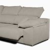 Sofa Chaise Longue Lodurr Izquierda Marron Tejido Con Sistema Acualine 4 Plazas 294x160 Cm Tanuk