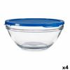 Fiambrera Redonda Con Tapa Chefs Azul 2,5 L 23,7 X 10,1 X 23,7 Cm (4 Unidades)