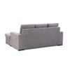 Sofá Chaiselongue Chicago, 3 Plazas Puff Reversible 195x148x92 Cm Gris Claro