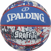 Balón De Baloncesto Spalding Grafitti Blue Red Caucho Talla 7