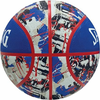 Balón De Baloncesto Spalding Grafitti Blue Red Caucho Talla 7