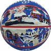 Balón De Baloncesto Spalding Grafitti Blue Red Caucho Talla 7