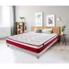 Colchon Viscoelastico Red Velvet Nucleo Hr Termoregulador 67,5x190 Cm Altura 21 Cm Firmeza Alta Rojo Tanuk