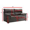 Sofa Delling 3 Plazas Gris Marengo 3 Plazas 185x90 Cm Tejido Con Sistema Acualine Tanuk