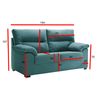 Sofa Delling 2 Plazas Turquesa 2 Plazas 155x90 Cm Tejido Con Sistema Acualine Tanuk