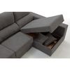 Sofa Chaise Longue Kvasir Derecha Gris Marengo Tejido Con Sistema Acualine 4 Plazas 260x150 Cm Tanuk