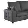 Sofa Chaise Longue Mimir Derecha Capitone Gris Marengo Tejido Con Sistema Acualine 4 Plazas 250x175 Cm Tanuk