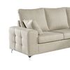 Sofa Chaise Longue Mimir Derecha Capitone Crudo Tejido Con Sistema Acualine 4 Plazas 250x175 Cm Tanuk